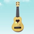 thumbnail image 2 of Children Small Size Musical Instruments Imitated Ukulele Mini Guitar Playing Toy with Four Strings (39cm, Beige), 2 of 8