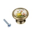 thumbnail image 6 of Generic Vintage Brass Wardrobe Door Cupboard Drawer Handle Knob Rose Patterm 19, 6 of 8