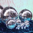 thumbnail image 5 of Bola reflectante de espejo plateado para Navidad, decoración para árbol de Navidad, bola brillante, decoración para cumpleaños, bodas, fiestas en casa, bar, adorno, 5 of 5