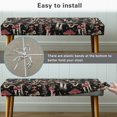thumbnail image 5 of Whosucclay Mushroom Daisy Leaf Star Print Stretch Rectangle Dining Bench Cover - Anti-Dust Removable Bench Slipcover Machine Washable Seat Cushion Protector for Bedroom, Kitchen, Hotel, Banquet, 5 of 7