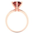 thumbnail image 4 of Clara Pucci 14K Rose Gold Solid Gold Garnet Solitaire Anniversary Ring for Women - 2.5 cttw Round Cut, 4 of 8