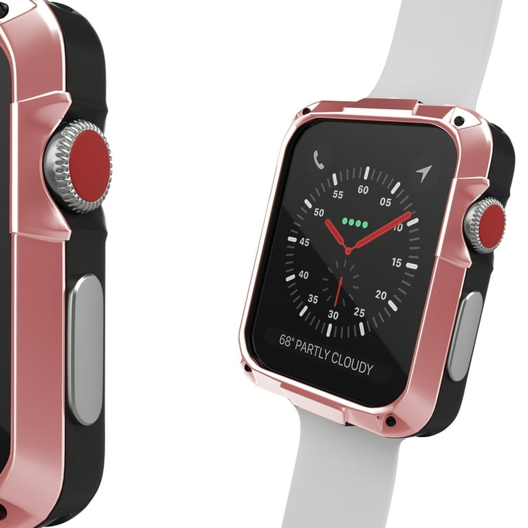 Case for Apple Watch Case Series 3 Series 2 Series 1 38mm Shock Proof Screen Protection Case Protective Ultra Thin Cover for iWatch Pink