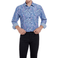 thumbnail image 5 of PREMIERE SHIRTS: BLUE/PINK PAISLEY, 5 of 10
