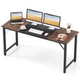 thumbnail image 1 of Gymax 63'' Computer Desk Modern Industrial Office Desk w/ Metal Frame & Large Executive Desk, 1 of 7