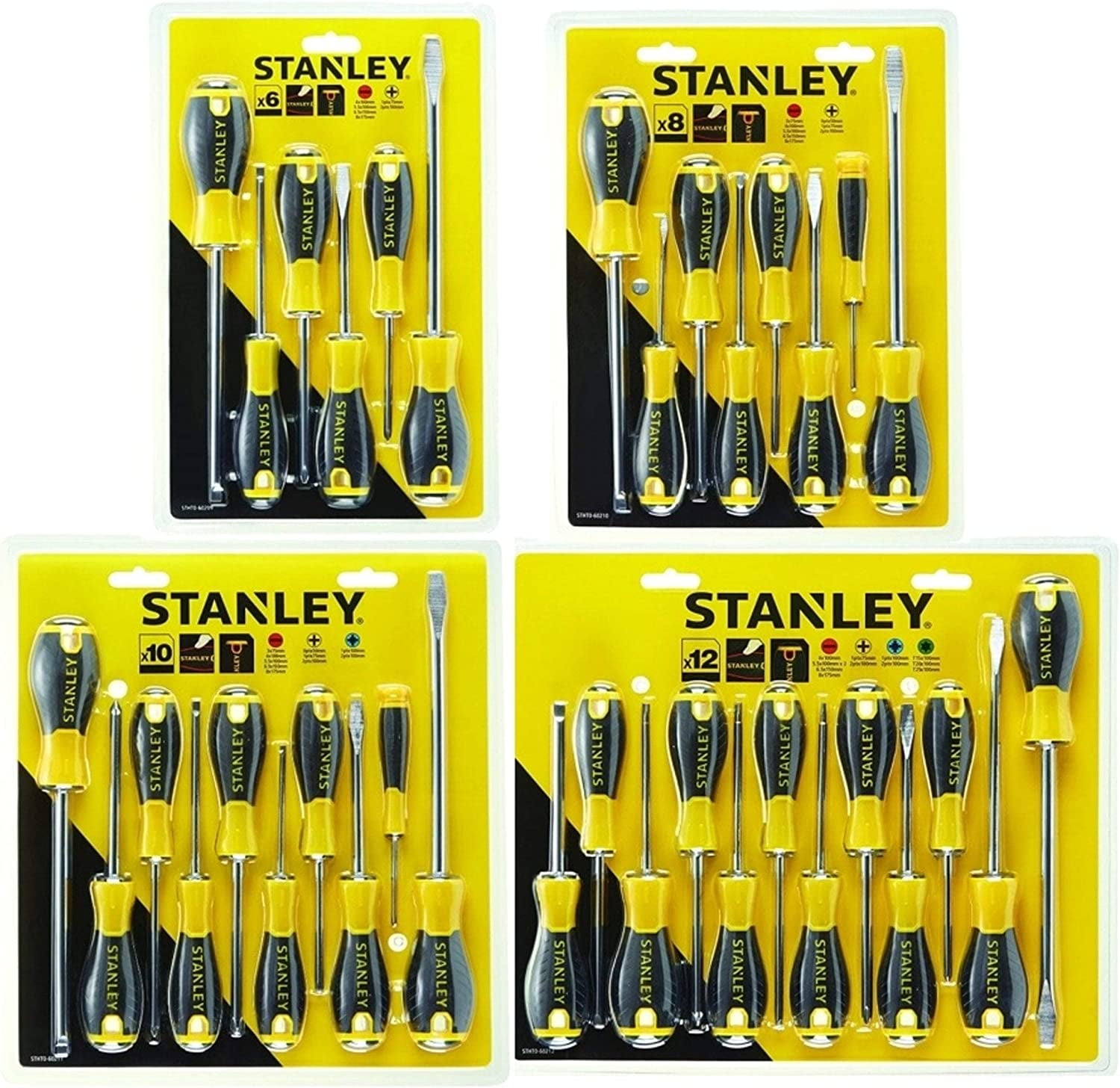 STANLEY - 0-60-210 Essential Screwdriver Set, 8 Piece