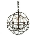 thumbnail image 1 of CWI Lighting Campechia 3 Light Up Mini Chandelier With Brown Finish, 1 of 3