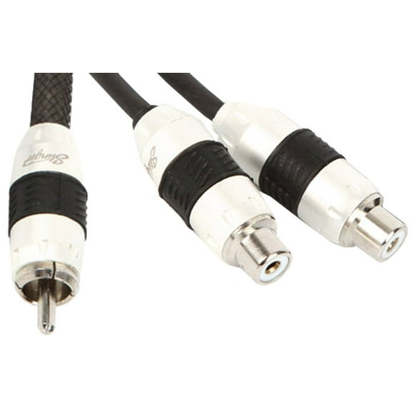 Stinger SI82YF Car Stereo 8000 Series 1 Male To 2 Female Rca Amp Signal Cable