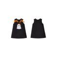 thumbnail image 2 of Cjfdfy Toddler Baby Girls Halloween Outfit Dress Pumpkin Ghost Corduroy Embroidery Sleeveless Bow Decor A-line Stripe Dress Cute My First Halloween Fall Winter Outfit 6M-4Y, 2 of 9
