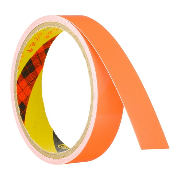 Uxcell 0.8 Inch x 9.8 Feet Glow in the Dark Tape, 1 Roll Fluorescent Adhesive Tape Luminous Reflective Tape, Orange