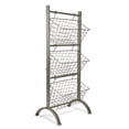 thumbnail image 2 of Contemporary Home Living 36" Silver Hand Crafted 3 Tier Storage Wire Rack, 2 of 8