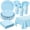 Light Blue, variant on 176-Piece Pink Party Supplies Set - Disposable Scalloped Edge Plates, Cutlery, Napkins & Tablecloth, Light Pink Baby Shower Decorations, Serves 25 Guests, Dinner & Dessert Plates Included