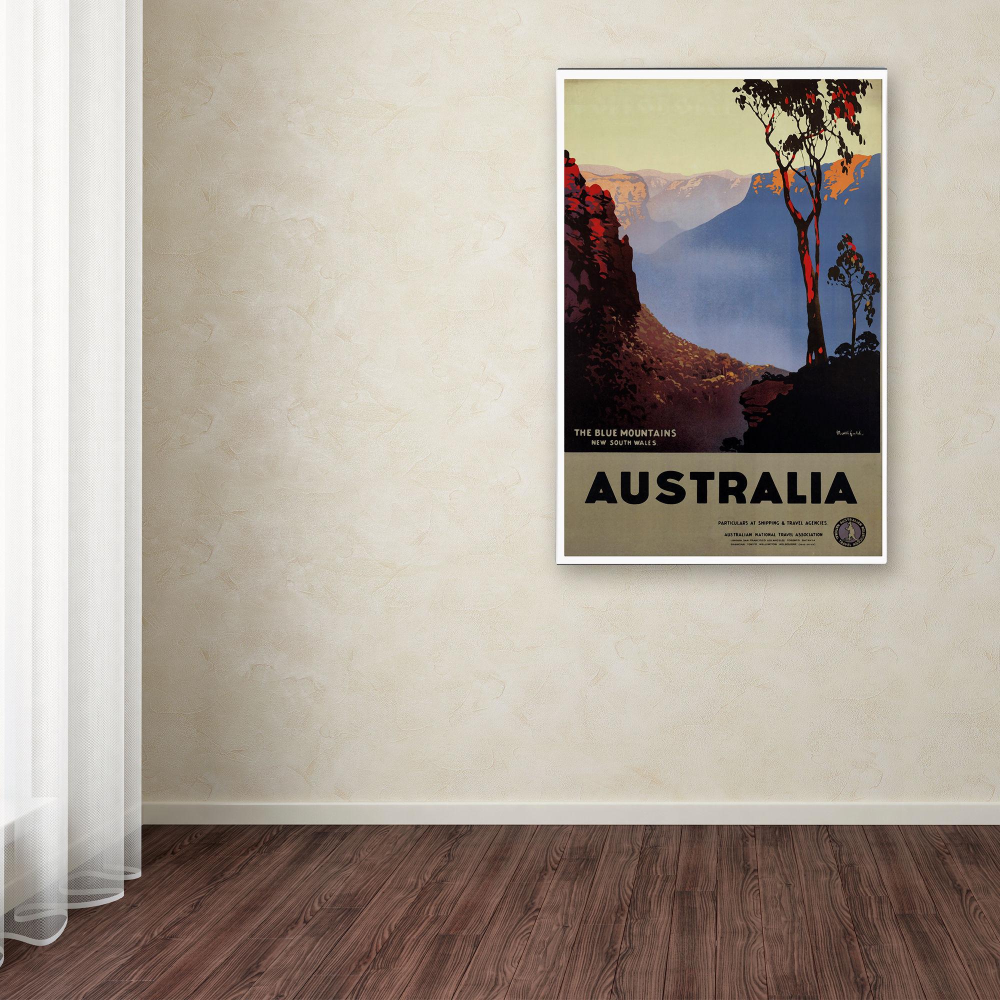 Trademark Fine Art 'Australia Blue' Canvas Art by Vintage Apple Collection
