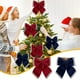 thumbnail image 1 of Adorno de Árbol de Navidad Lazo de Perla Roja | Decoración de lentejuelas brillantes | Material EPE | 15x4cm | Ligero, fácil de colgar | Decoración de regalo de coronas navideñas | Reutilizable, 1 of 5