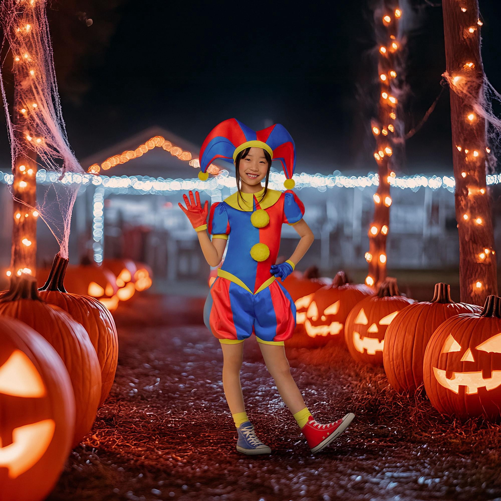 InSpirit Designs, LLC The Amazing Digital Circus Pomni Child Costume | Medium 7-8 Female