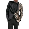 thumbnail image 2 of Mens Stylish Dinner Tux Dress Blazer Gold Sequin Slim Fit Suit Jacket Sport Coat, 2 of 5