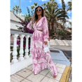 thumbnail image 1 of Mujer túnica playa cubrir 2022 verano Sexy cuello en V espalda descubierta ahueca hacia fuera la manga de la linterna Maxi vestido femenino Club fiesta vestidos largos Tan Jianjun unisex, 1 of 2