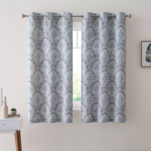 2 Pack Mainstays Floral Damask Print Panel Pair