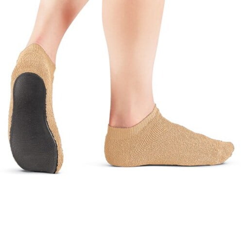 Durable Rubber Sole Soft and Cozy Shoe Slipper Socks-Womens-Cream-Large ...