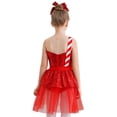 thumbnail image 3 of TSSOE Kids Girls Shiny Sequins Christmas Dance Tutu Dress Xmas Party Dress Ups Santa Claus Clothes Red 8, 3 of 7