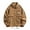 Coffee, variant on Men's Cargo Jacket Streetwear Oversize Lightweight Button Up Coat for Spring Fall Season