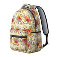 thumbnail image 2 of Pioneer Flower Floral Print Pattern Backpack for School, Cute School Bag with Adjustable Shoulder Straps and Padded Back, 15.3"x11"x7.1", 2 of 5