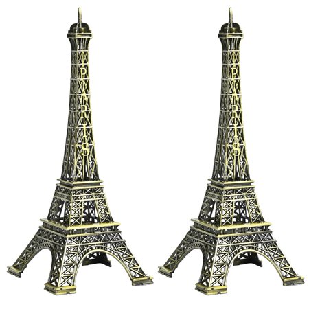 Paris Eiffel Tower Miniature - 15cm Metal Eiffel Tower for Centerpiece Mini Statue Figurine Table Home Decoration for Party, Gift for Travelers, Souvenir and Housewarming Décor Set of - 2 ALT1