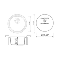 thumbnail image 2 of ALFI brand AB1717UM-C Chocolate 17" Undermount Round Granite Composite Kitchen Prep Sink, 2 of 9