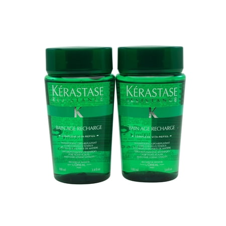 Kerastase Bain Age Recharge Shampoo 3.4 oz ea Set of Two 