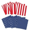 thumbnail image 2 of Hovmgk 25 Pack 4th Of July Paper Napkins Patriotics Americans Flag Disposable Napkins 6.5x6.5in Star And Stripe Independence Day Home Kitchen Party Supplies, 2 of 6
