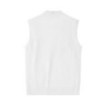 thumbnail image 7 of Men's Sweater Vest Solid Color V Neck Button Down Sleeveless Cardigan Vest, 7 of 7