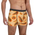 thumbnail image 5 of Men's Boxer Briefs, Tropical fruit Papaya Soft Comfy Mens Underwear Boxer Briefs Breathable With Widen Waist, 5 of 7