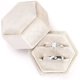 thumbnail image 1 of Caja de anillo de joyería de terciopelo, Hexagon Premium Gorgeous Vintage Caja de regalo de anillo doble con tapa desmontable para propuesta Ceremonia de boda de compromiso ZefeiWu 8390606391582, 1 of 1