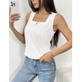 thumbnail image 3 of Zeagoo Womens Casual Tank Top Basic Solid Flowy Tank Tops Square Neck Sleeveless Lightweight Summer Tops, 3 of 6