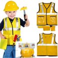 thumbnail image 2 of Minnieouse 3 unids/set niños trabajador de la construcción disfraz portátil encantador reutilizable lavable transpirable fiesta Cosplay disfraces juguete Disfraces de disfraces Minnieouse AP011995-00, 2 of 6