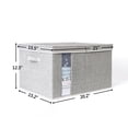 thumbnail image 3 of Foldable Fabric Storage Bin with Double-Open Lid, Decorative Storage Box with Transparent Window, Gray Closet Organizer, Ex-Large, 21.2" x 15.7" x 11.8", Gray, 3 of 8