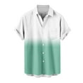 thumbnail image 4 of ZZwxWA Mens Button Down Short Sleeve Shirt Gradient Color Regular Fit Hawaiian Shirt Lightweight Casual Summer Shirts, 4 of 5
