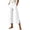 White, variant on Htrmlpk Women Yoga Pants Elastic Waist Cropped Trousers Athletic Workout Running Jogging Pants with Pocket