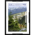 thumbnail image 5 of Art.com Glacier National Park - Going to the Sun Road and Hikers Art Print by Lantern Press, Black Frame Wall Art, 17" x 23", 5 of 5