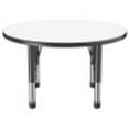 thumbnail image 2 of ECR4Kids 36in Round Dry-Erase Thermo-Fused Adjustable Activity Table Black/Black - Chunky Leg, 2 of 3