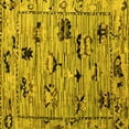 thumbnail image 1 of Ahgly Company Machine Washable Indoor Square Abstract Yellow Modern Area Rugs, 8' Square, 1 of 4