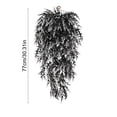 thumbnail image 3 of Artificial Fall Lavender Hanging Plants, 30 Inch, 1 Pcs Fake Fall Baskets, UV Resistant Plastic Greenery for Outdoor Home Room Front Porch Wedding Party Thanksgiving Day Indoor Decor (White), 3 of 7