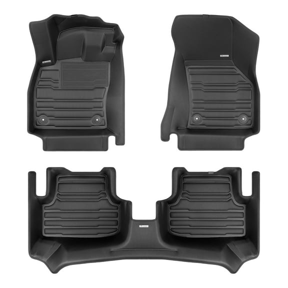 TuxMat - For Audi S3/RS3 2022-2026 Models - Custom Car Mats - Maximum Coverage, All Weather, Laser Measured - This Full Set Includes 1st and 2nd Rows