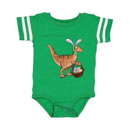 

Inktastic Easter Velociraptor with Bunny Ears Gift Baby Boy or Baby Girl Bodysuit
