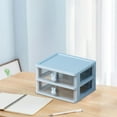 thumbnail image 5 of Taotanxi 1Pc Plastic Storage Drawers Two Layer Drawer Type Closet Transparent Desktop Storage Box for Office Home, 5 of 6