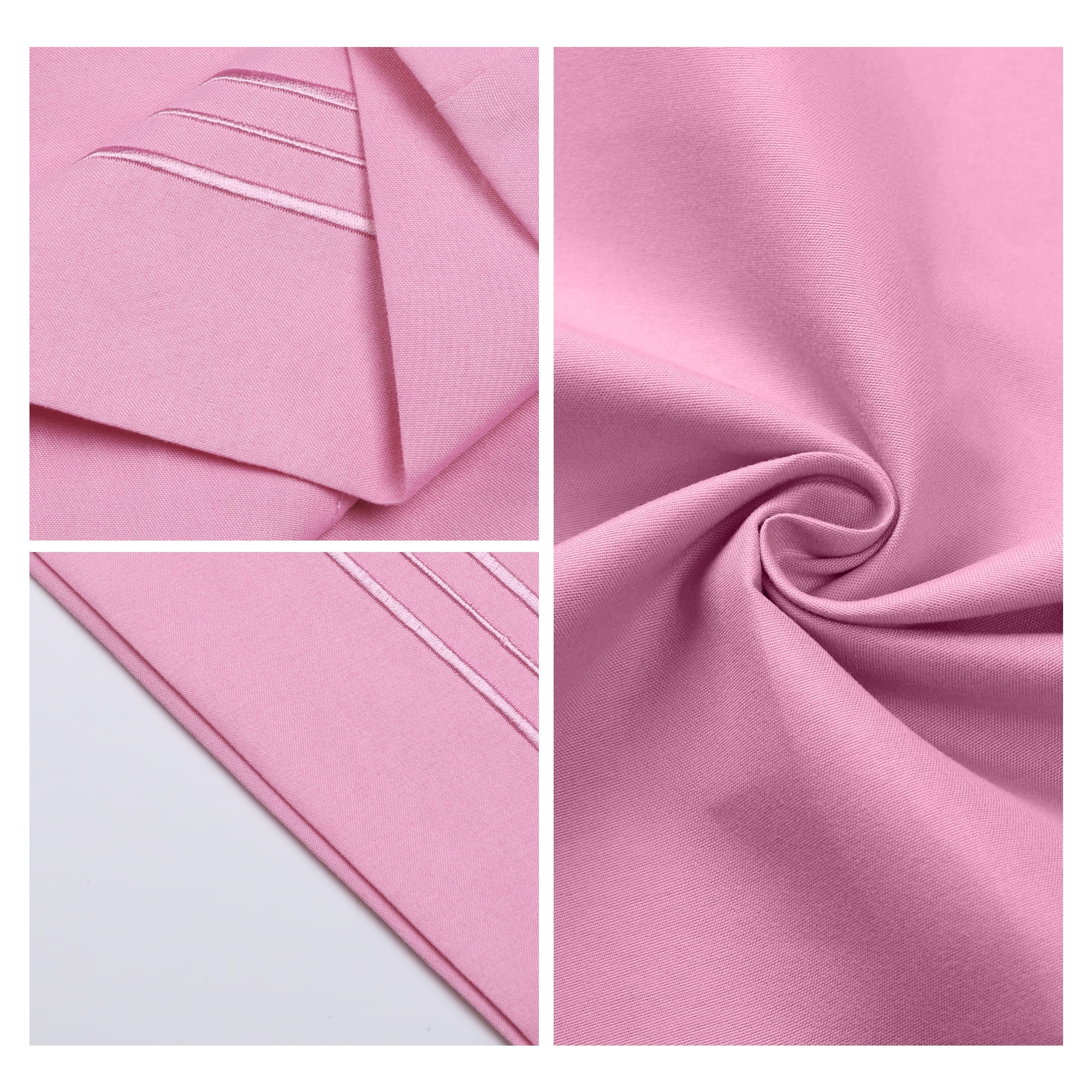 Unique Bargains 2 Pack Polyester Pillow Cases Pillow Covers Standard Light Pink