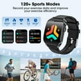thumbnail image 2 of Mingdaln Men's Smartwatch, 1.91-inch HD Curved Screen Fitness Tracking Watch with Wireless Calling/Message Alerts/IP68 Water Resistant fits for Android and iPhone Devices (Black), 2 of 8
