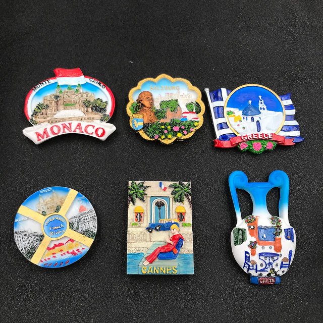 estilo 31) 3 Imán magnético para refrigerador de recuerdo de viaje de comercio exterior