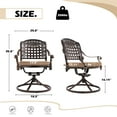 thumbnail image 2 of Magic Union Patio Swivel Chairs Set of 2, Outdoor Swivel Rocker Dining Chairs with Thicken Cushions & Cast Aluminum Frame, for Backyard Deck Lawn Garden, 2 of 7