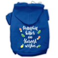 thumbnail image 1 of Pumpkin Kisses Screenprint Dog Hoodie Blue Xs (8), 1 of 1