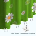 thumbnail image 6 of Green Daisy Flower Orange Centers Pattern Shower Curtain 36"x72" ,Bathroom Decorative Shower Curtains Set with 12 Hooks,Modern Waterproof Washable Shower Curtain, 6 of 6